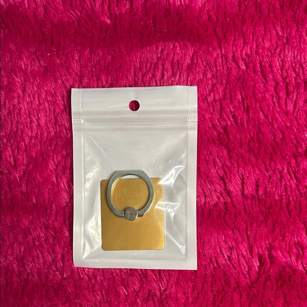 Gold and Silver Phone Ring Holder